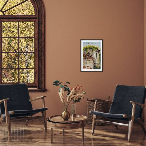 Bird palace Expressive and gestural Painting Olena  Yemelianova - Subjektiv.art