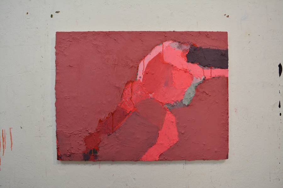 Composition in pink Abstract Painting MAKSYM MAZUR - Subjektiv.art