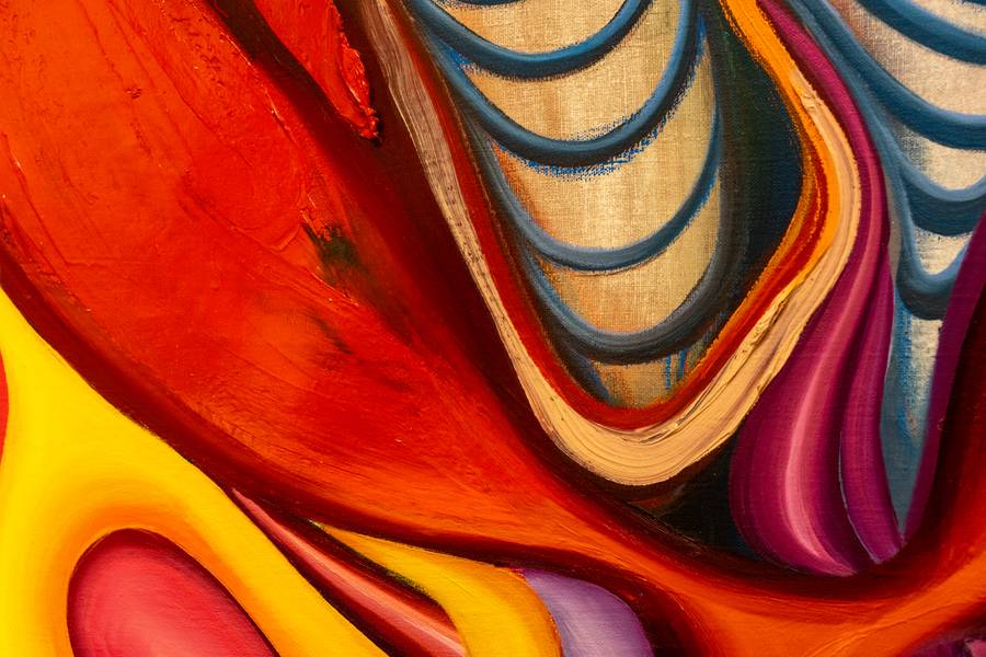 Blood and bones Expressive and gestural Painting Anna Kostritskaya - Subjektiv.art