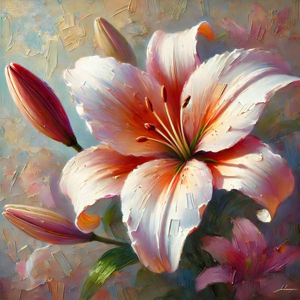 Lily Blossom – High-Resolution Digital Wall Art Modern Prints Ilham Inspira - Subjektiv.art