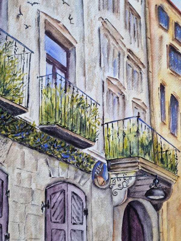 Street gardens. Lviv Expressive and gestural Painting Olena Yemelianova - Subjektiv.art