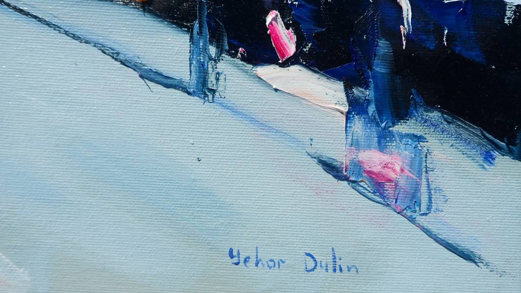 Еvening in the mountains Fine Art Painting Yehor Dulin - Subjektiv.art