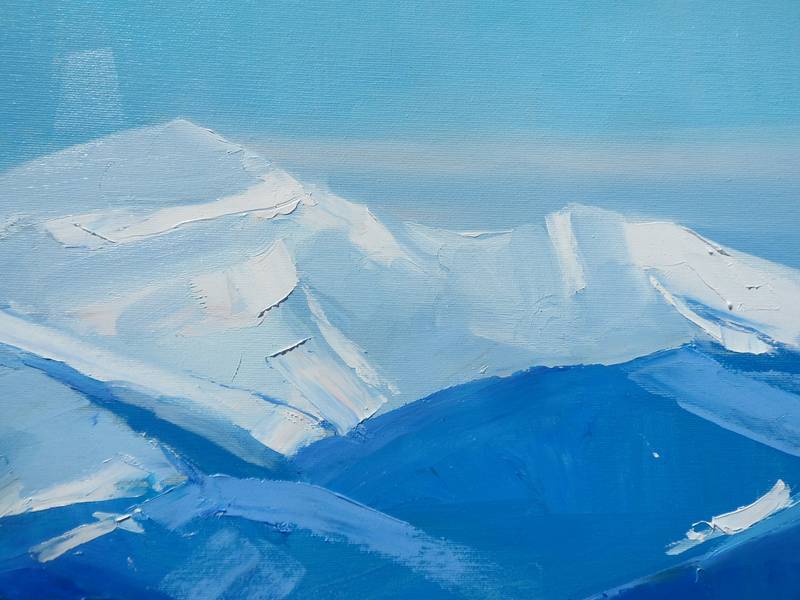 Еvening in the mountains Fine Art Painting Yehor Dulin - Subjektiv.art