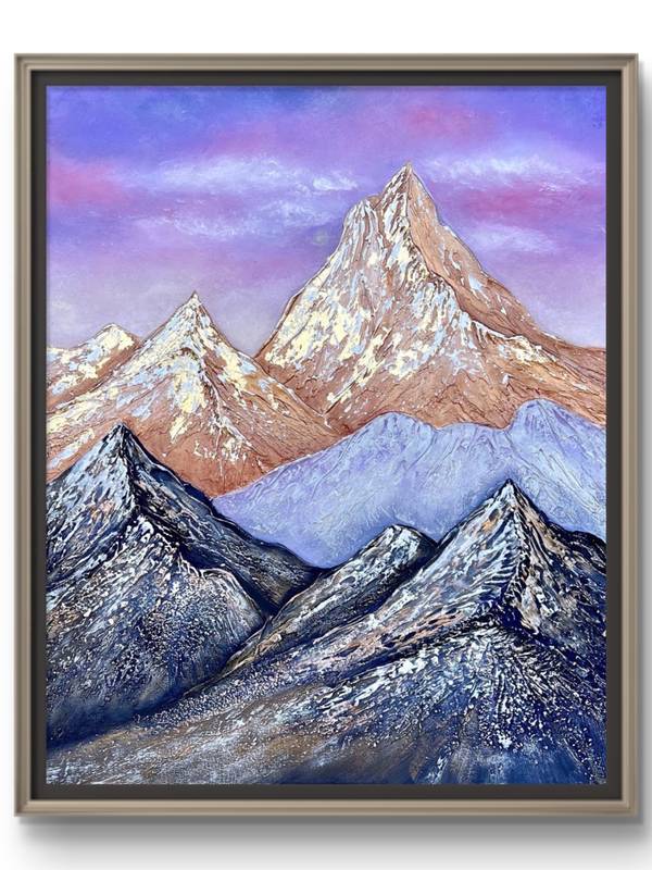 Conquering the mountains Abstract Painting Yuliia Kiselova - Subjektiv.art