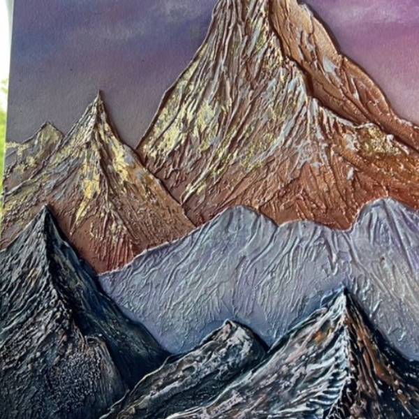 Conquering the mountains Abstract Painting Yuliia Kiselova - Subjektiv.art