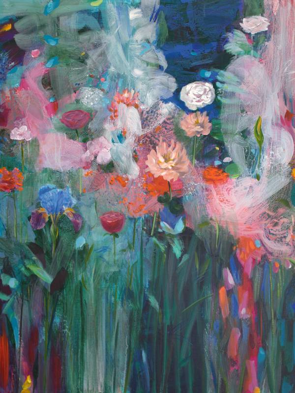 Tu m'avais chuchoté à l'oreille:"Trouble-moi comme ce jardin de printemps!" Fine Art Painting francois page - Subjektiv.art