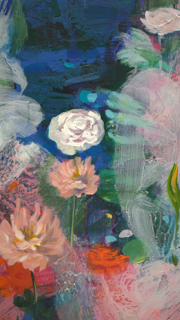 Tu m'avais chuchoté à l'oreille:"Trouble-moi comme ce jardin de printemps!" Fine Art Painting francois page - Subjektiv.art