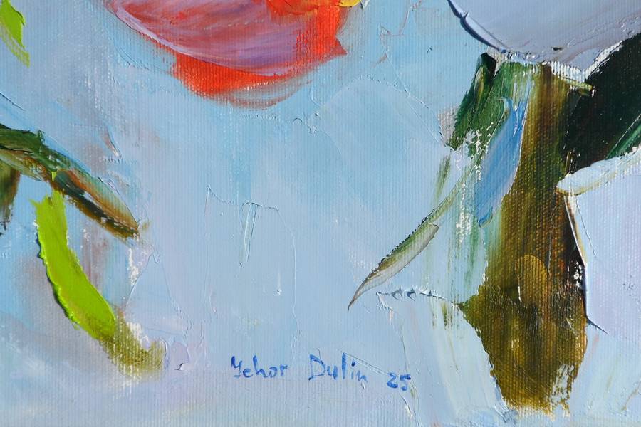 Red apples Expressive and gestural Painting Yehor Dulin - Subjektiv.art