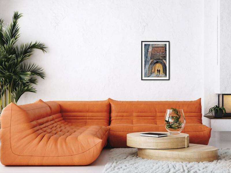 Two in town Expressive and gestural Painting Olena Yemelianova - Subjektiv.art