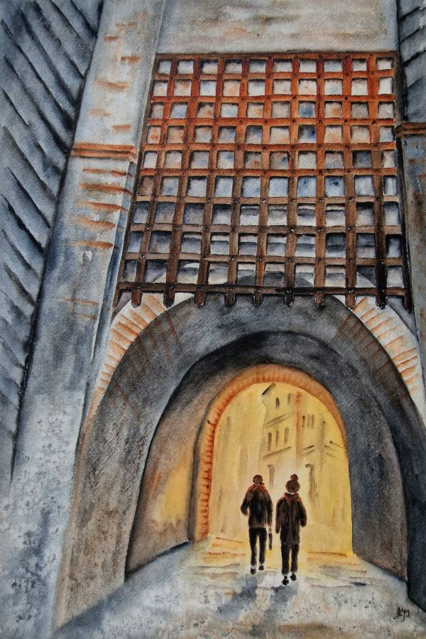 Two in town Expressive and gestural Painting Olena Yemelianova - Subjektiv.art