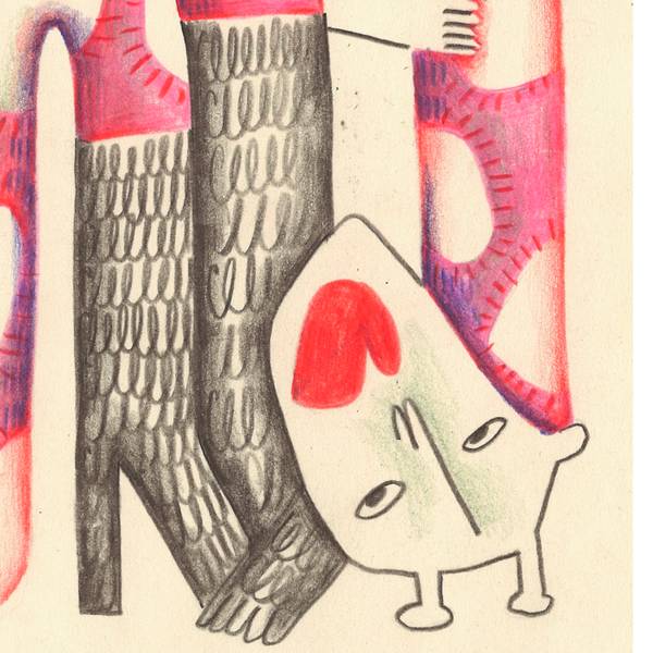«Horse rider» Naive Drawing Sasha Luneva - Subjektiv.art