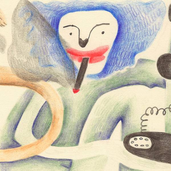«Talk» Naive Drawing Sasha Luneva - Subjektiv.art