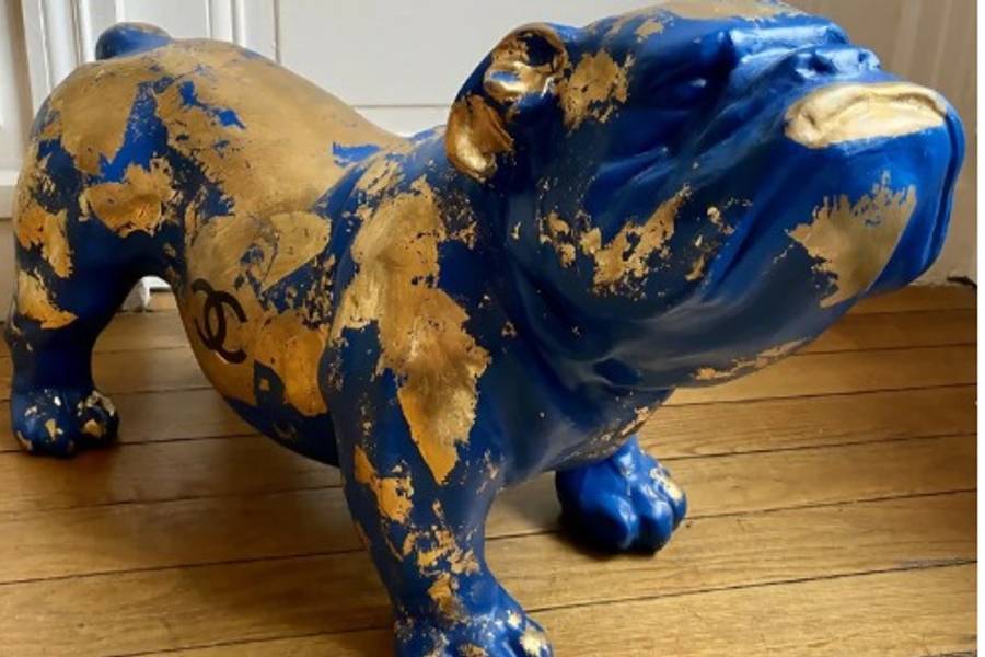 bulldog Pop art Sculpture Frank Ycraf - Subjektiv.art