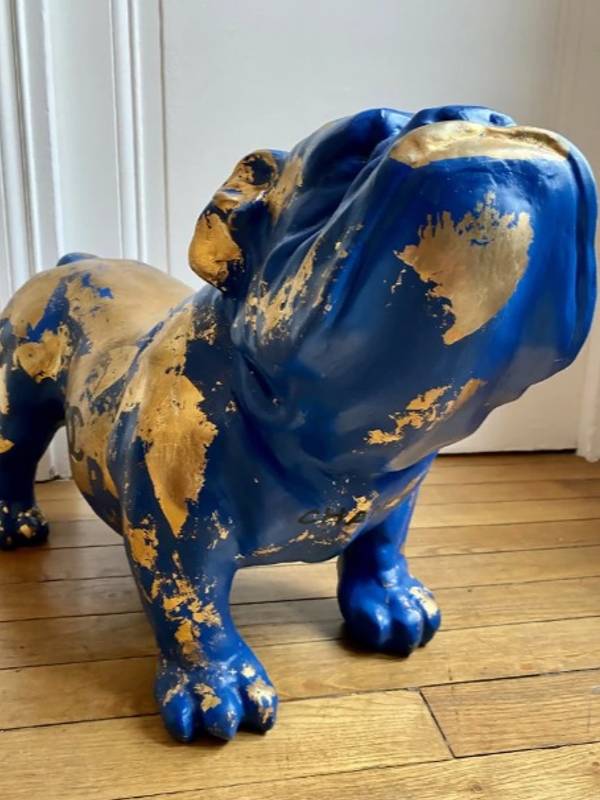 bulldog Pop art Sculpture Frank Ycraf - Subjektiv.art