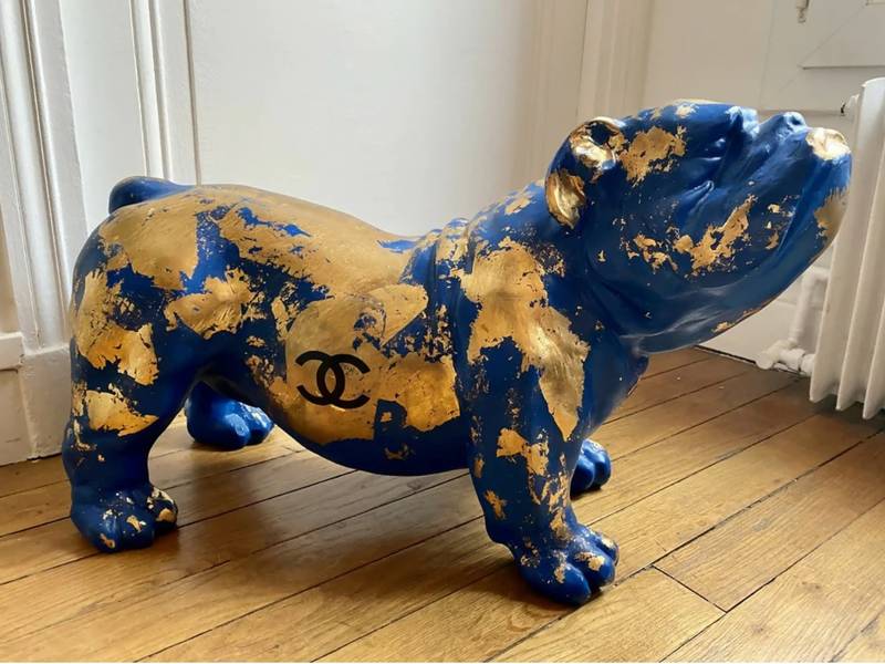 bulldog Pop art Sculpture Frank Ycraf - Subjektiv.art