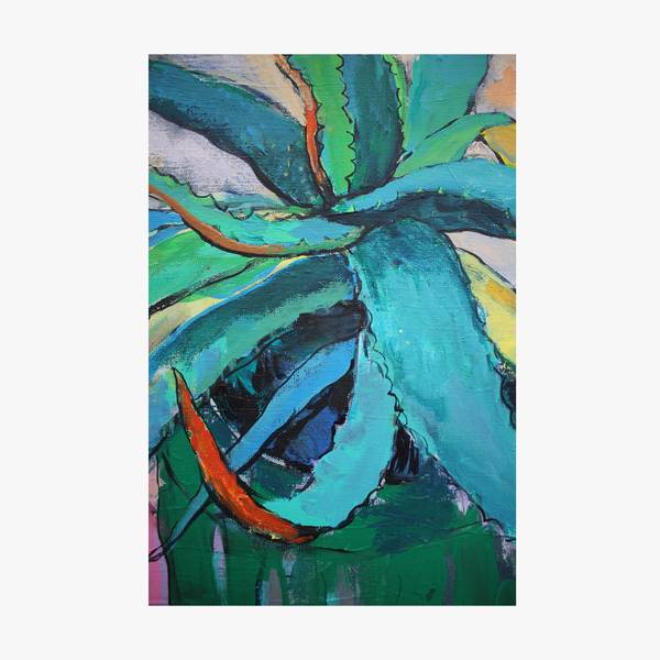 Cactus with lemons Modern Painting Artem Andreichuk - Subjektiv.art