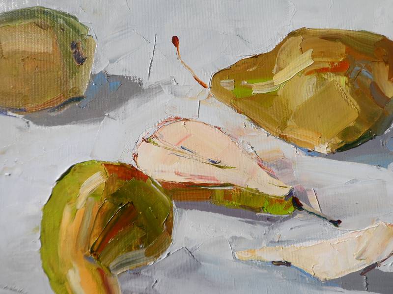 Pear 2 Impressionistic Painting Yehor Dulin - Subjektiv.art