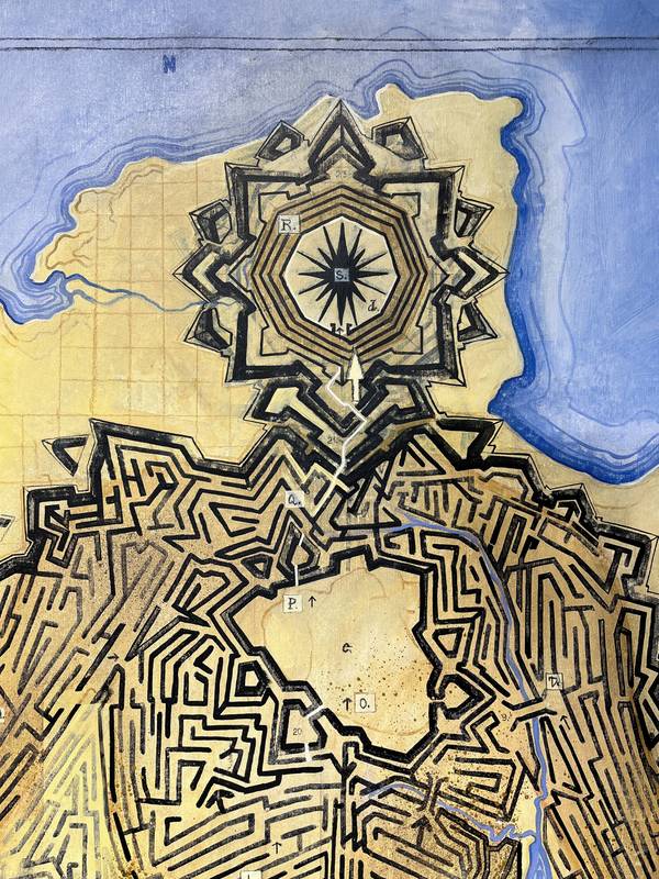 Toward Self-Awareness. 2025 Graphic, illustrative and typographic Painting Vitalii Hrekh - Subjektiv.art