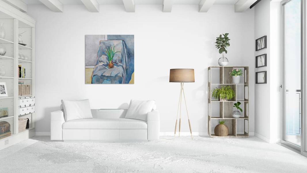 Still life with onion  Modern Painting Artem Andreichuk - Subjektiv.art