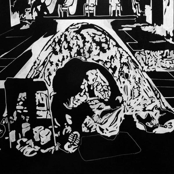 Subway as a shelter Fine Art Painting Vladyslav Riaboshtan - Subjektiv.art