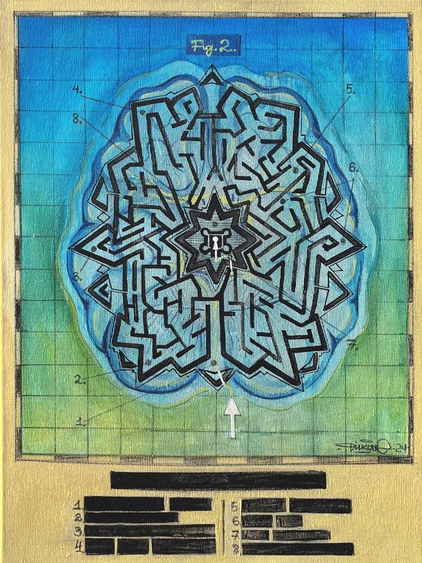The lock Graphic, illustrative and typographic Painting Vitalii Hrekh - Subjektiv.art