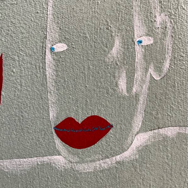 «Tulips» Naive Painting Sasha Luneva - Subjektiv.art