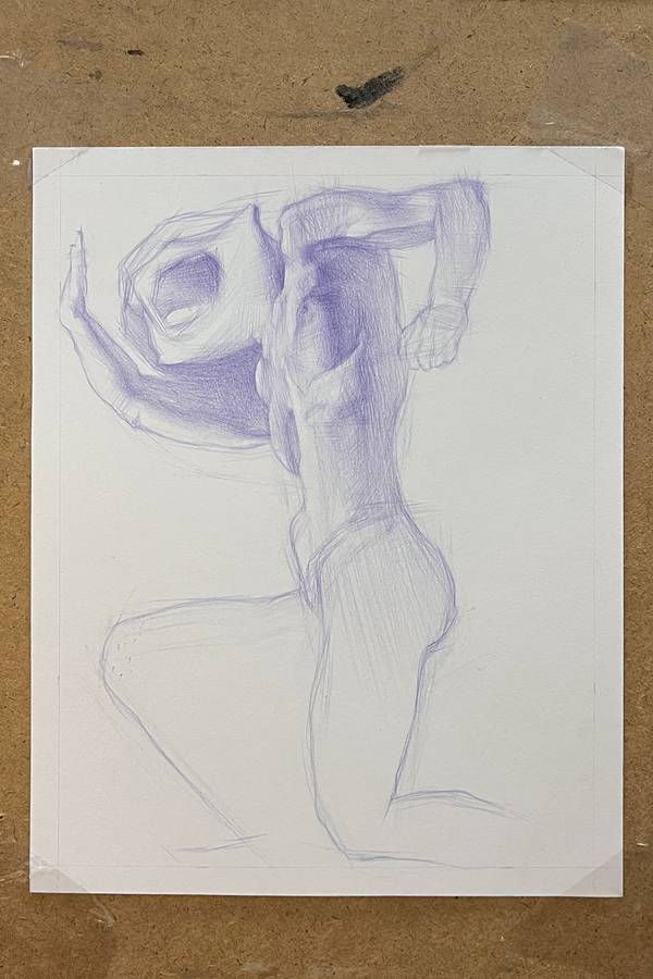 Believer (2025) Surrealistic Drawing Yuliia Holub - Subjektiv.art