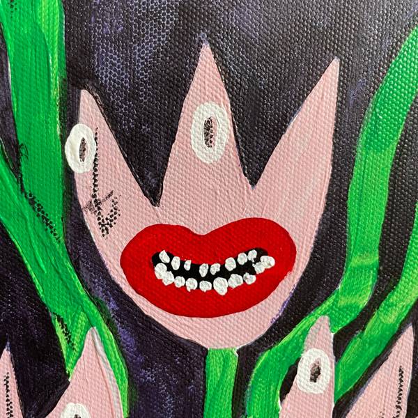 «Crazy tulips» Naive Painting Sasha Luneva - Subjektiv.art
