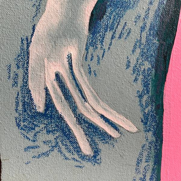 «Diving» Naive Painting Sasha Luneva - Subjektiv.art