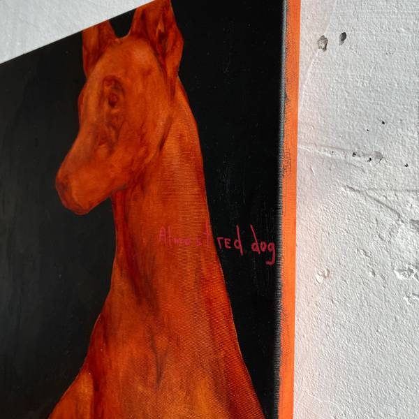 Almost red dog Fine Art Painting Anna Veriki - Subjektiv.art