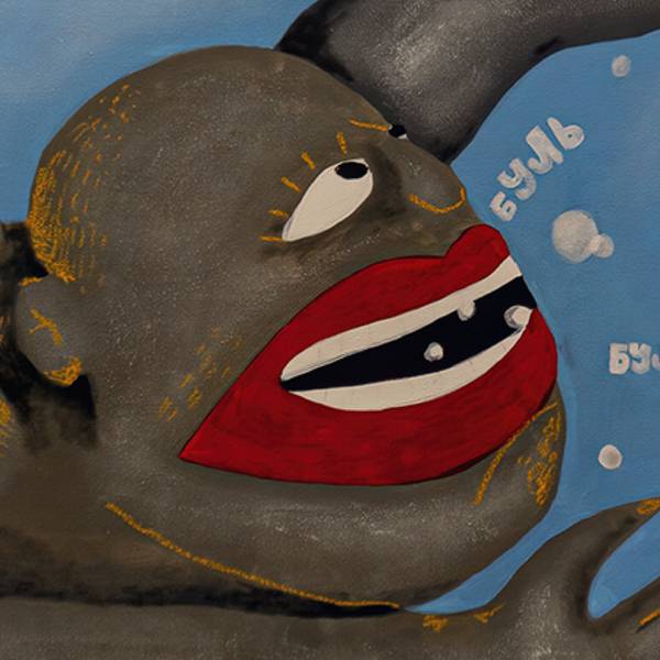 «Blub blub» Naive Painting Sasha Luneva - Subjektiv.art