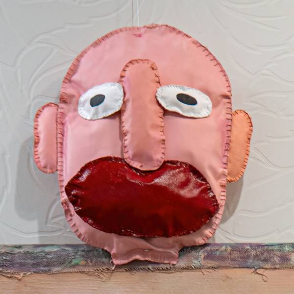 «Person with a fish in stomach» Naive Painting Sasha Luneva - Subjektiv.art