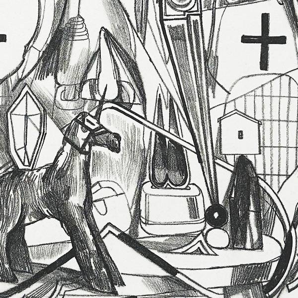 Inner unicorn Surrealistic Drawing Serhii Hrekh - Subjektiv.art