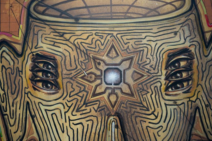 The face. 2025 Surrealistic Painting Vitalii Hrekh - Subjektiv.art