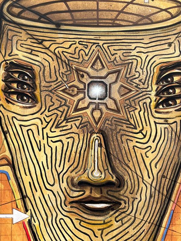 The face. 2025 Surrealistic Painting Vitalii Hrekh - Subjektiv.art