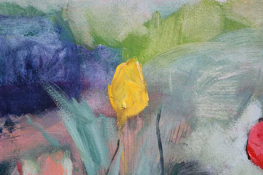 Field with tulips Fine Art Painting Artem Andreichuk - Subjektiv.art