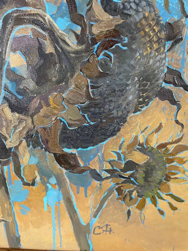 Sunflowers Fine Art Painting Julia Chemerys - Subjektiv.art