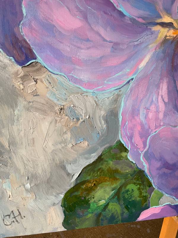 Violets Fine Art Painting Julia Chemerys - Subjektiv.art