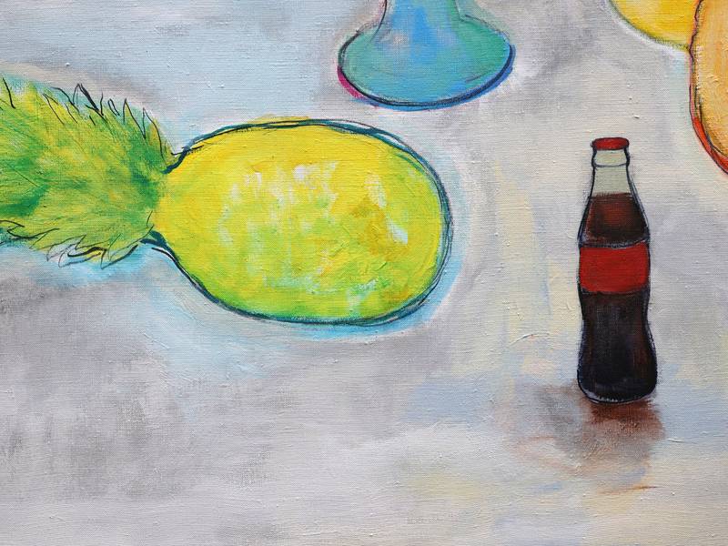 still life with pineapples  Modern Painting Artem Andreichuk - Subjektiv.art