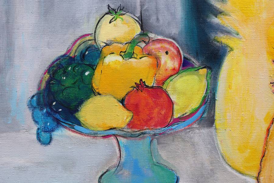 still life with pineapples  Modern Painting Artem Andreichuk - Subjektiv.art