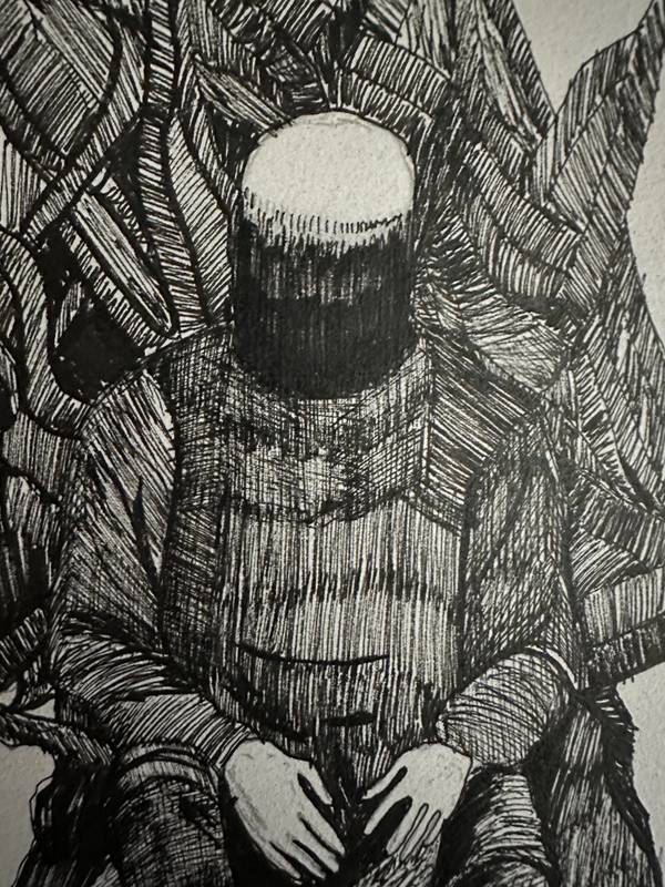 Rooted Silence Abstract Drawing Daiana Vaiani - Subjektiv.art