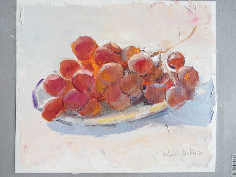 Grape Expressive and gestural Painting Yehor Dulin - Subjektiv.art