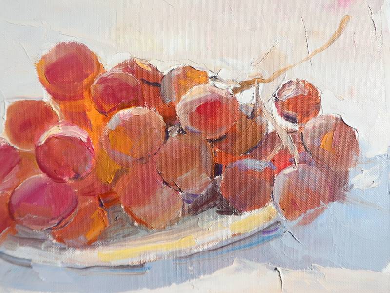 Grape Expressive and gestural Painting Yehor Dulin - Subjektiv.art