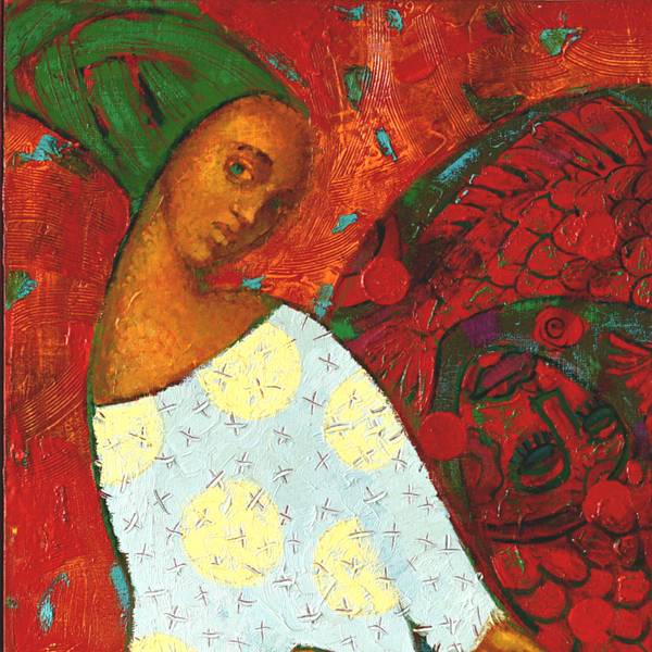 Fish tree diptych Fine Art Painting Myroslava Perevalska - Subjektiv.art