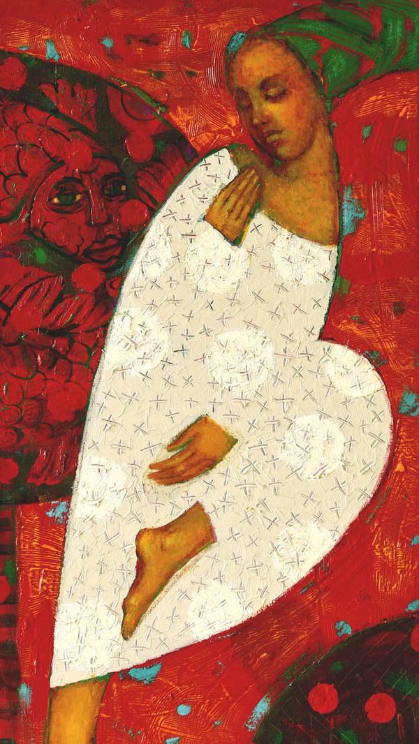 Fish tree diptych Fine Art Painting Myroslava Perevalska - Subjektiv.art