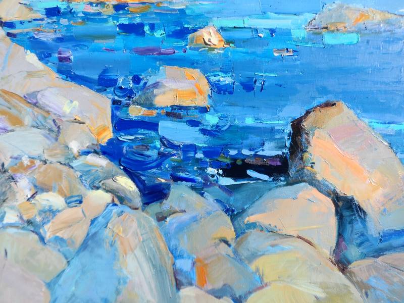 Sun Rays Expressive and gestural Painting Yehor Dulin - Subjektiv.art