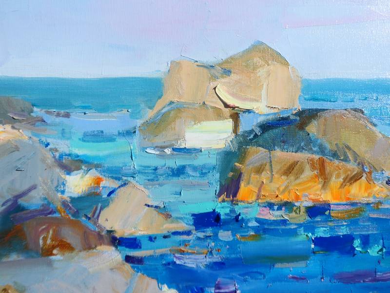 Sun Rays Expressive and gestural Painting Yehor Dulin - Subjektiv.art