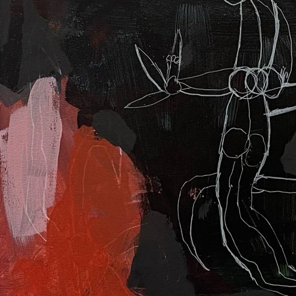 Darkness flower Naive Painting Kateryna Kopeikina - Subjektiv.art