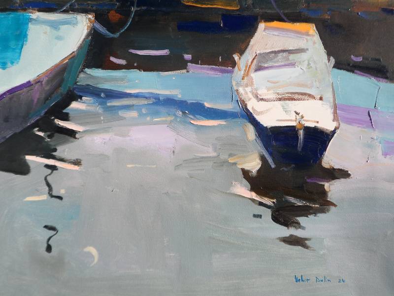Quiet Evening Expressive and gestural Painting Yehor Dulin - Subjektiv.art