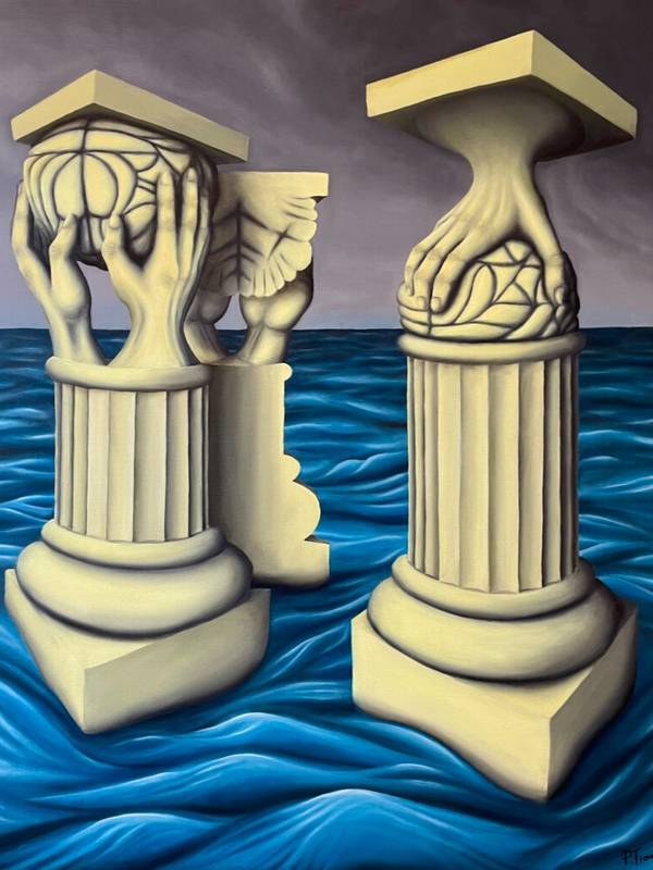 La naissance des passions Surrealistic Painting Pierre Freneau - Subjektiv.art